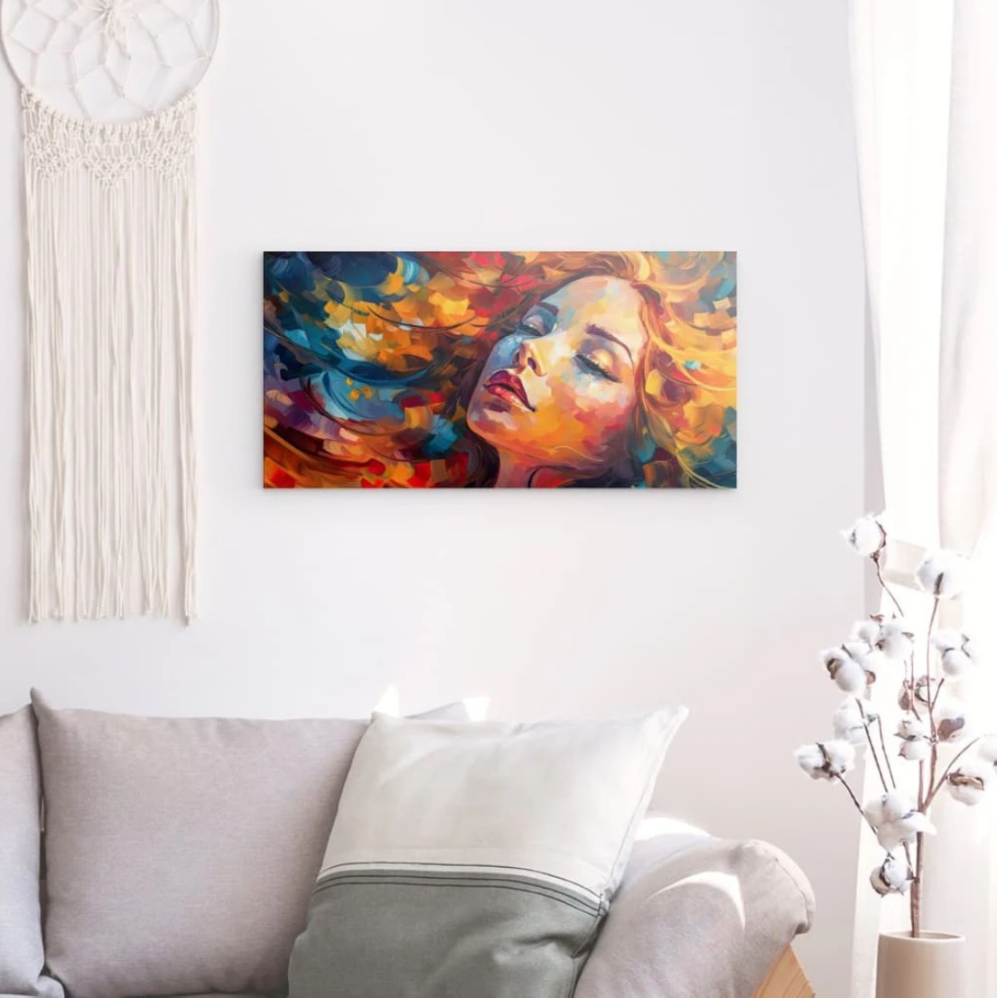 Wandbild - Woman`s dreamlight 1