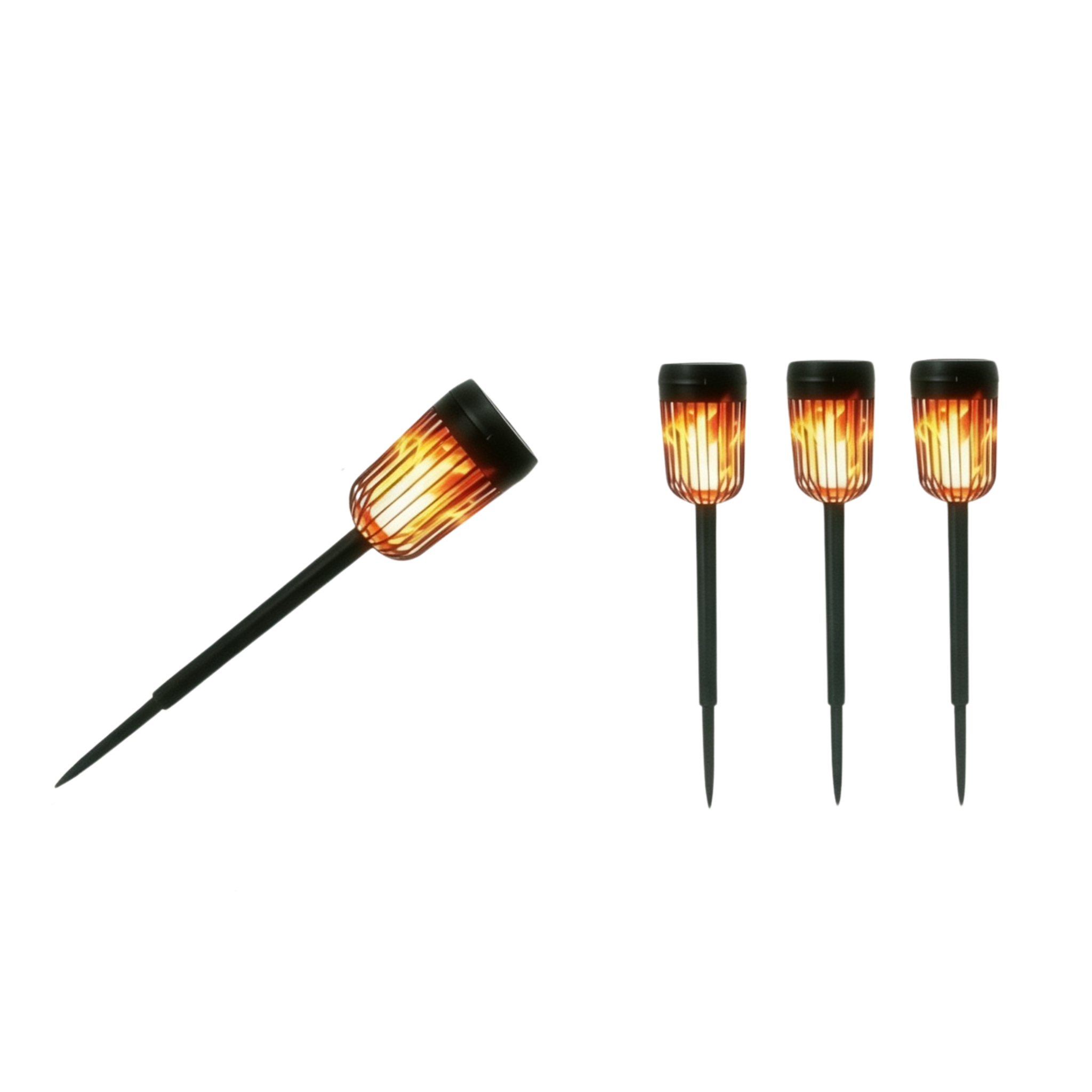 Solar-Fackelleuchten im Vogelkäfig-Design 6er-Set DEULE