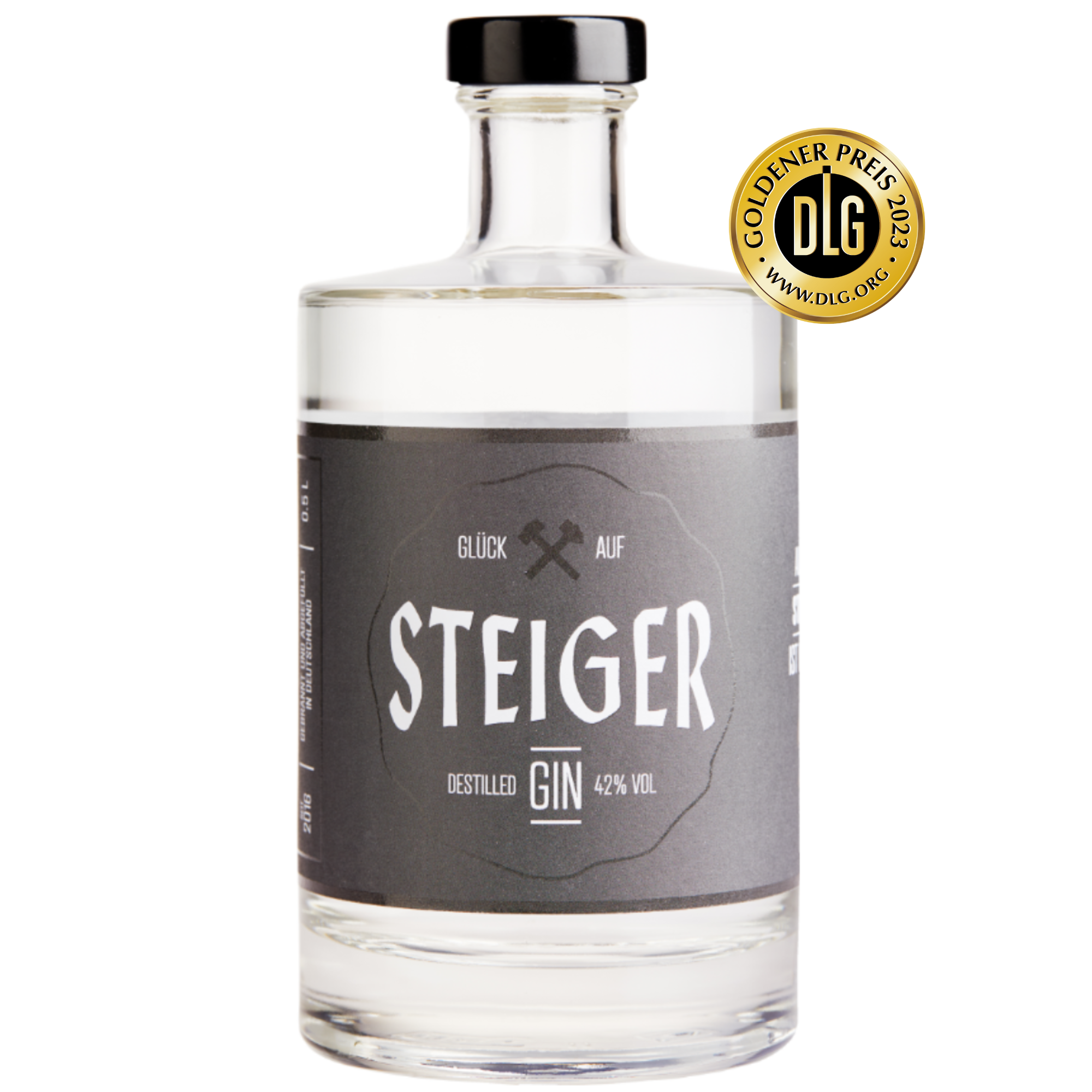 Steiger Distilled Gin inkl. Gläser und Untersetzer