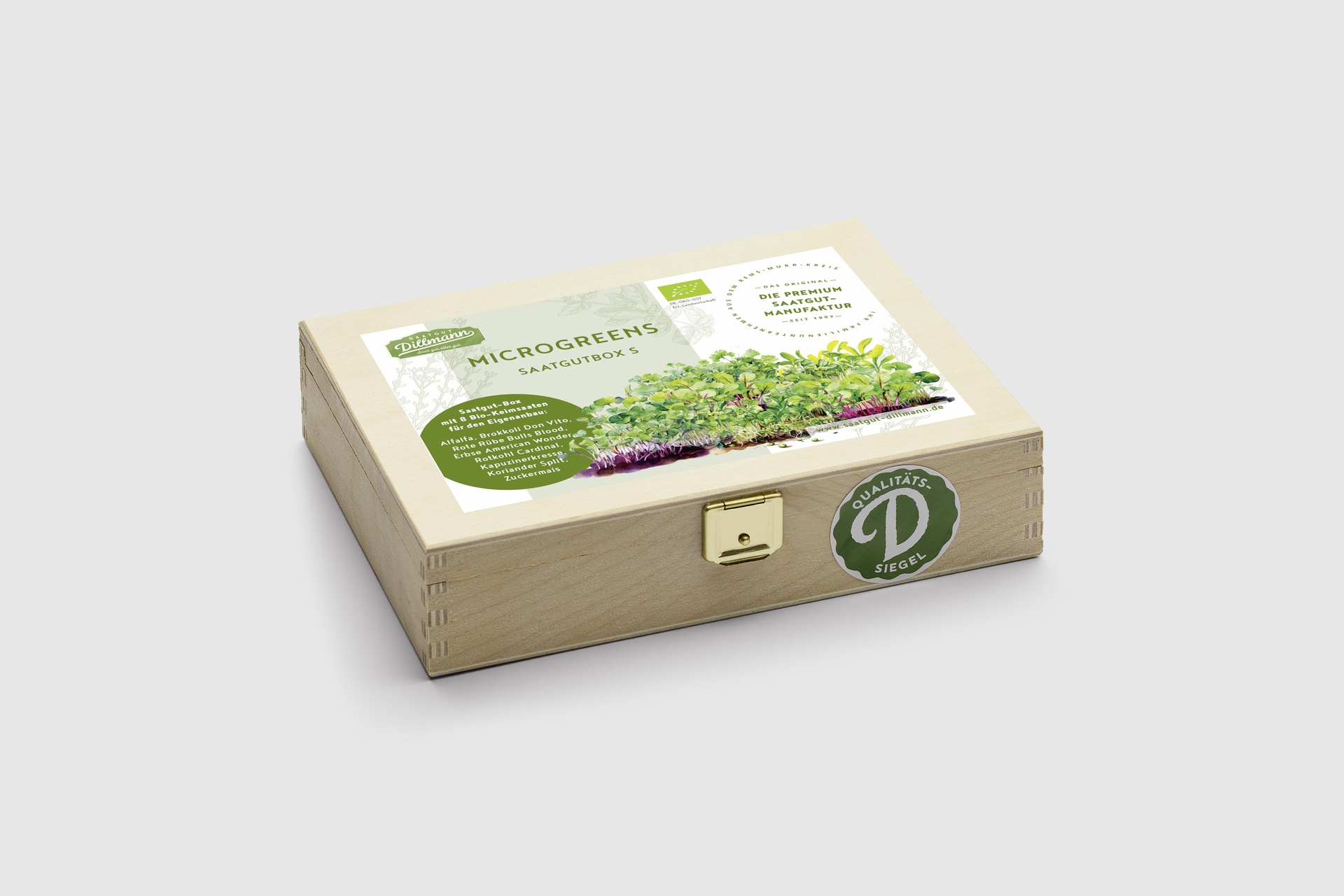 Saatgutbox S Microgreens Bio Holz