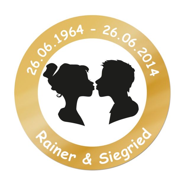 Schild zur goldenen Hochzeit - personalisiert