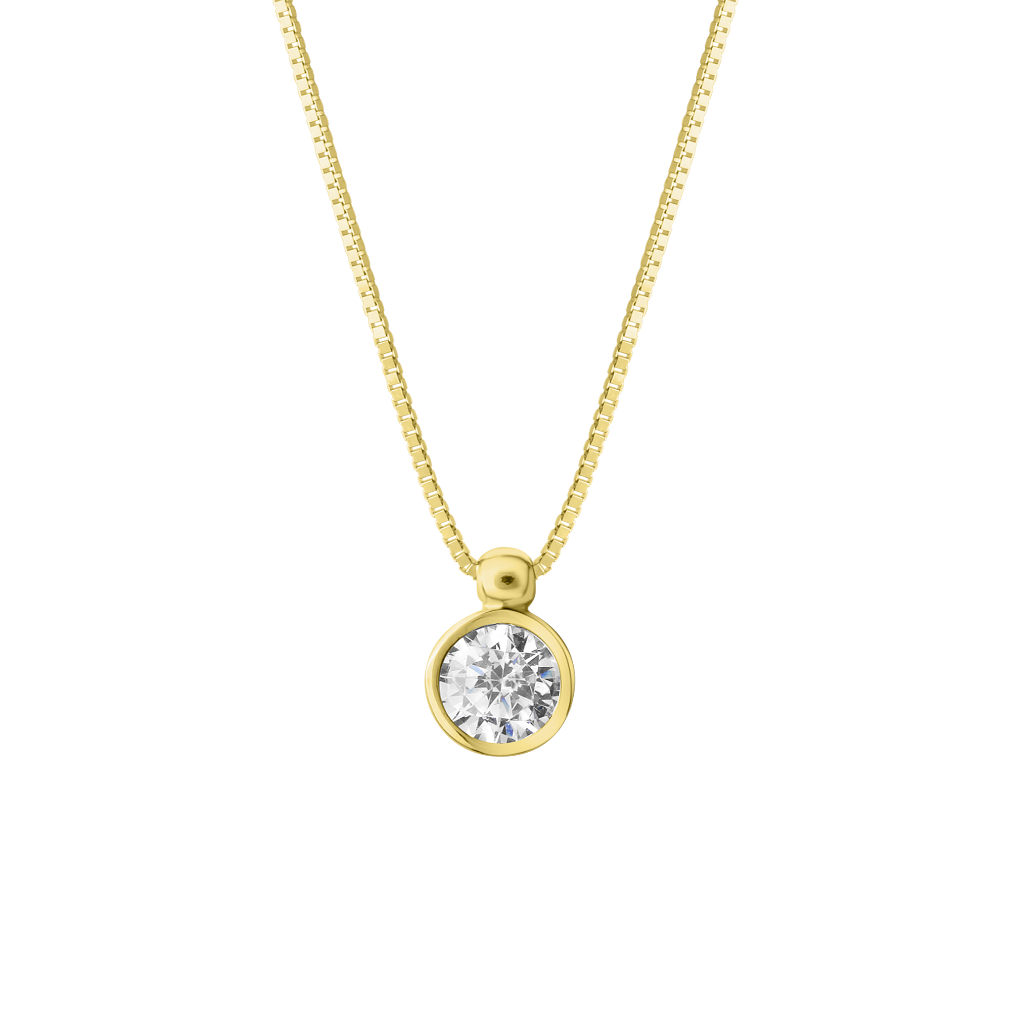 Collier Kette | 375er Gelbgold  – Zirkonia