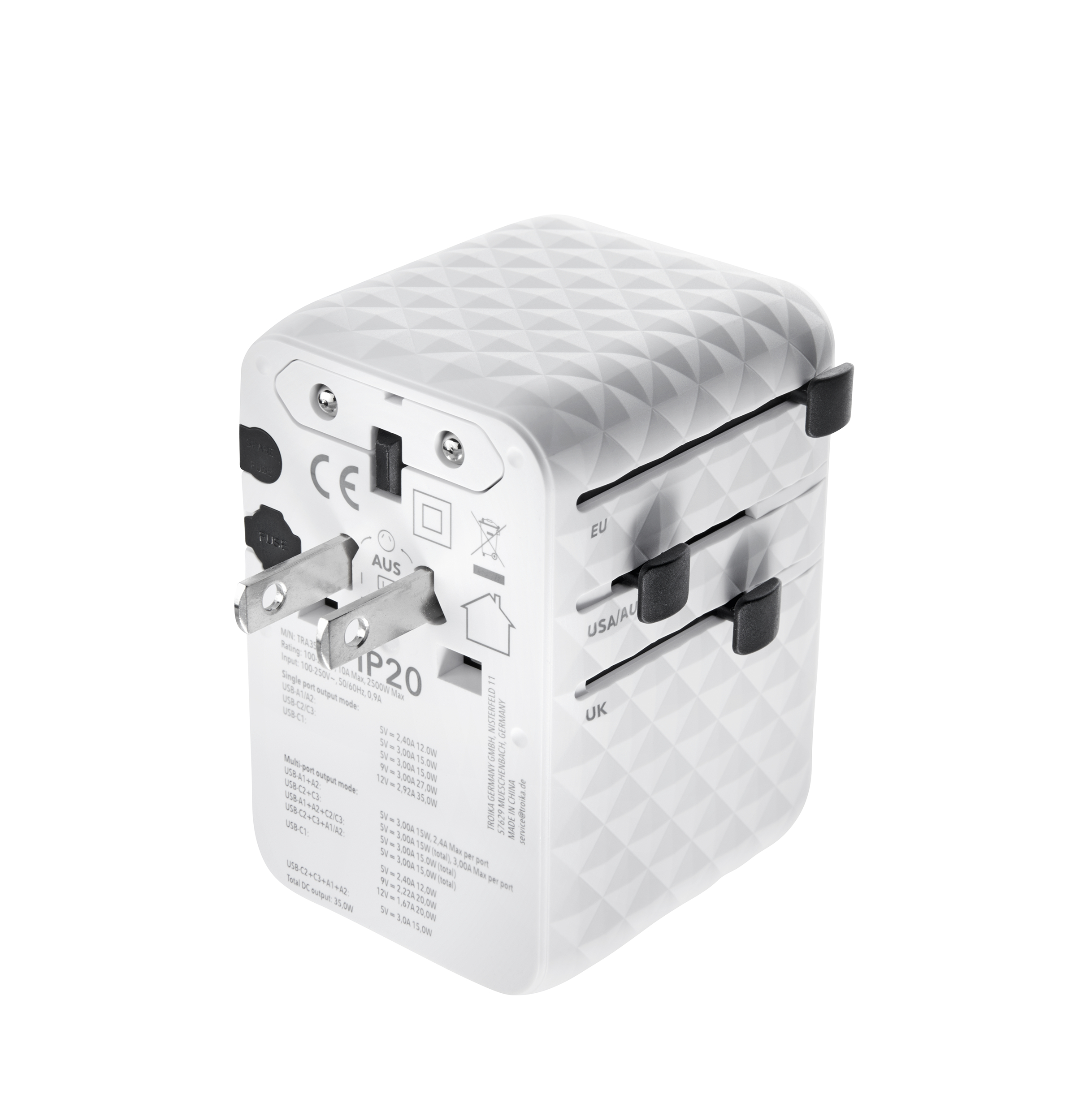 Reiseadapter | ausziehbares USB-C Kabel