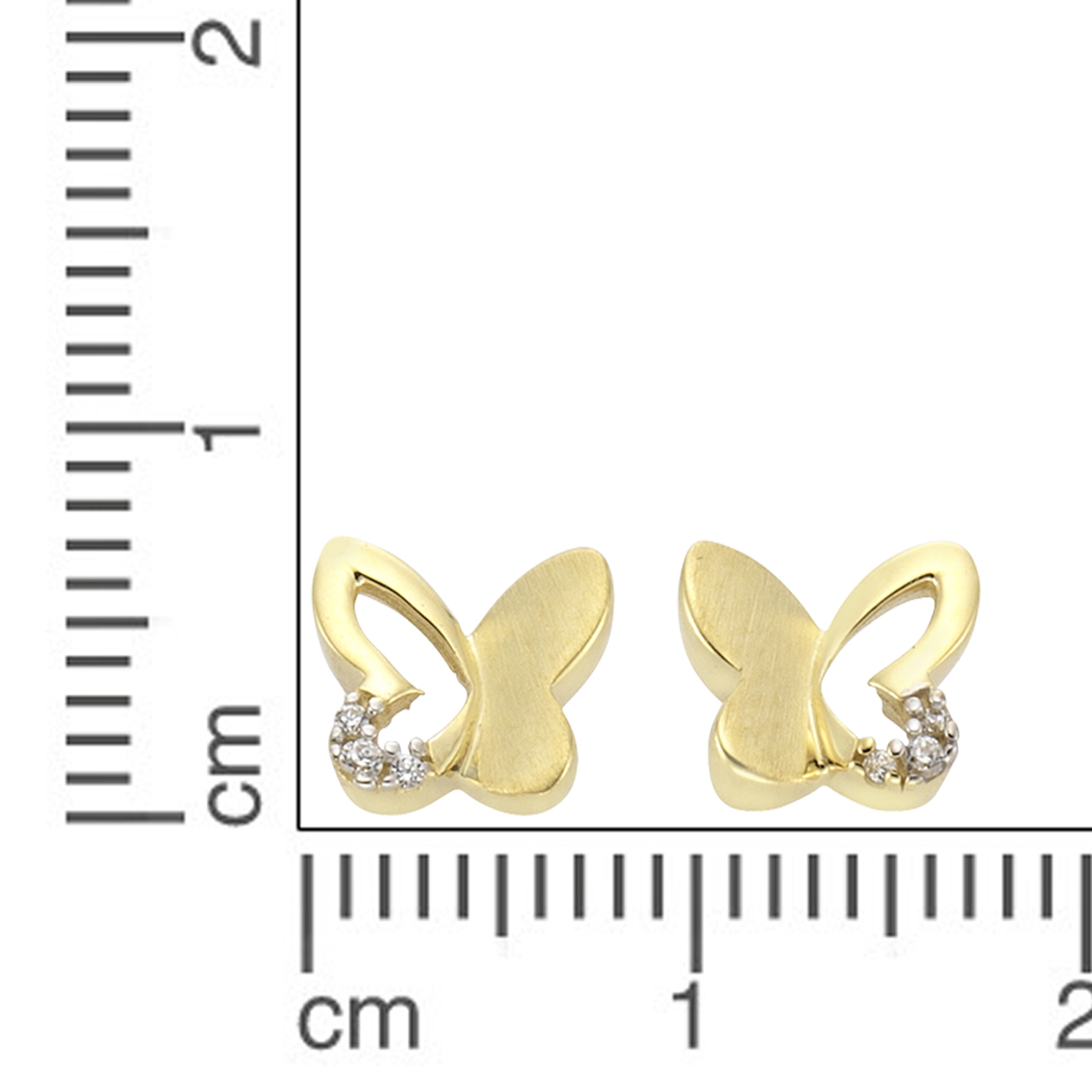 Ohrstecker Schmetterling - Gold