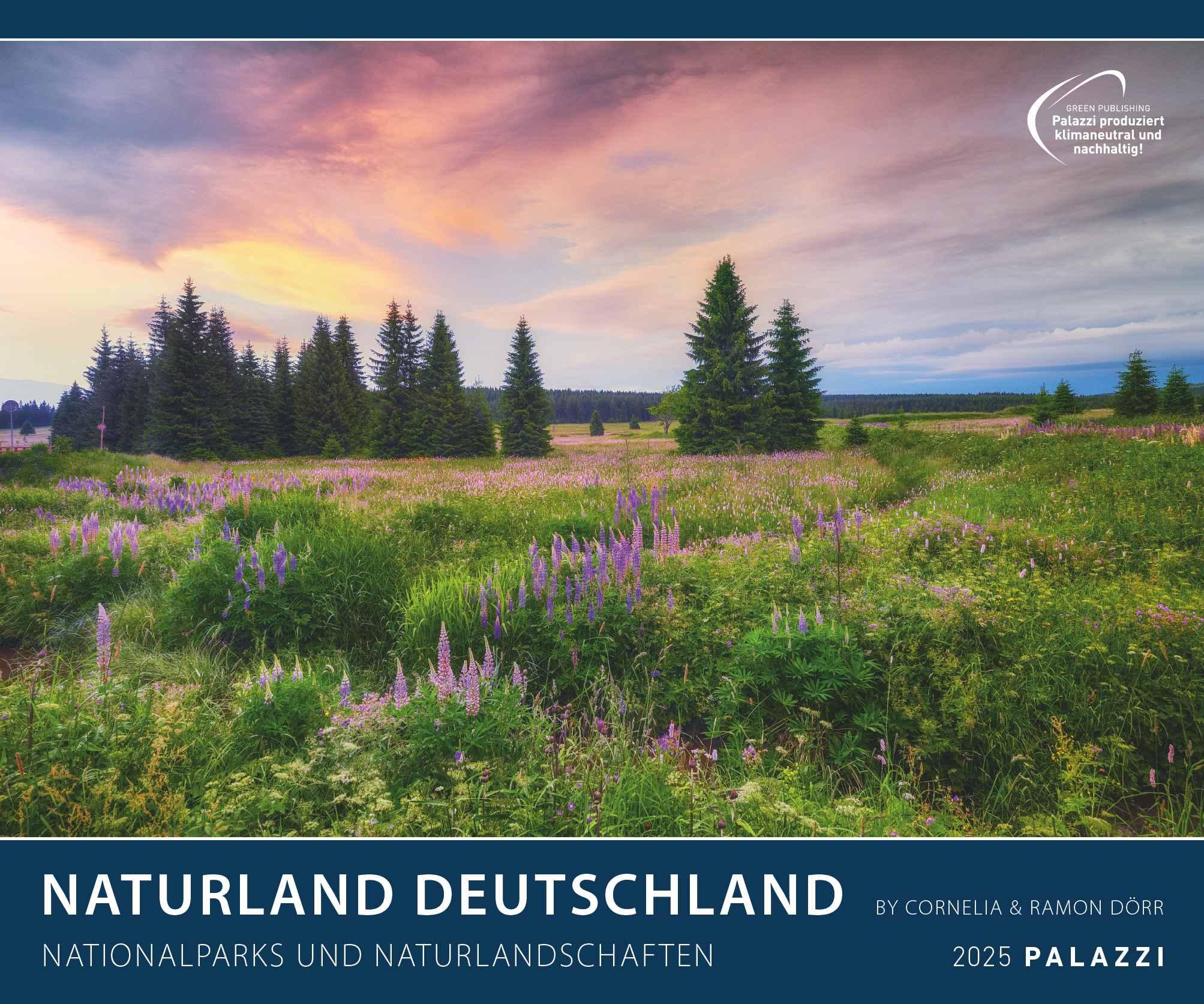 PALAZZI Wandkalender - Naturland Deutschland 2025