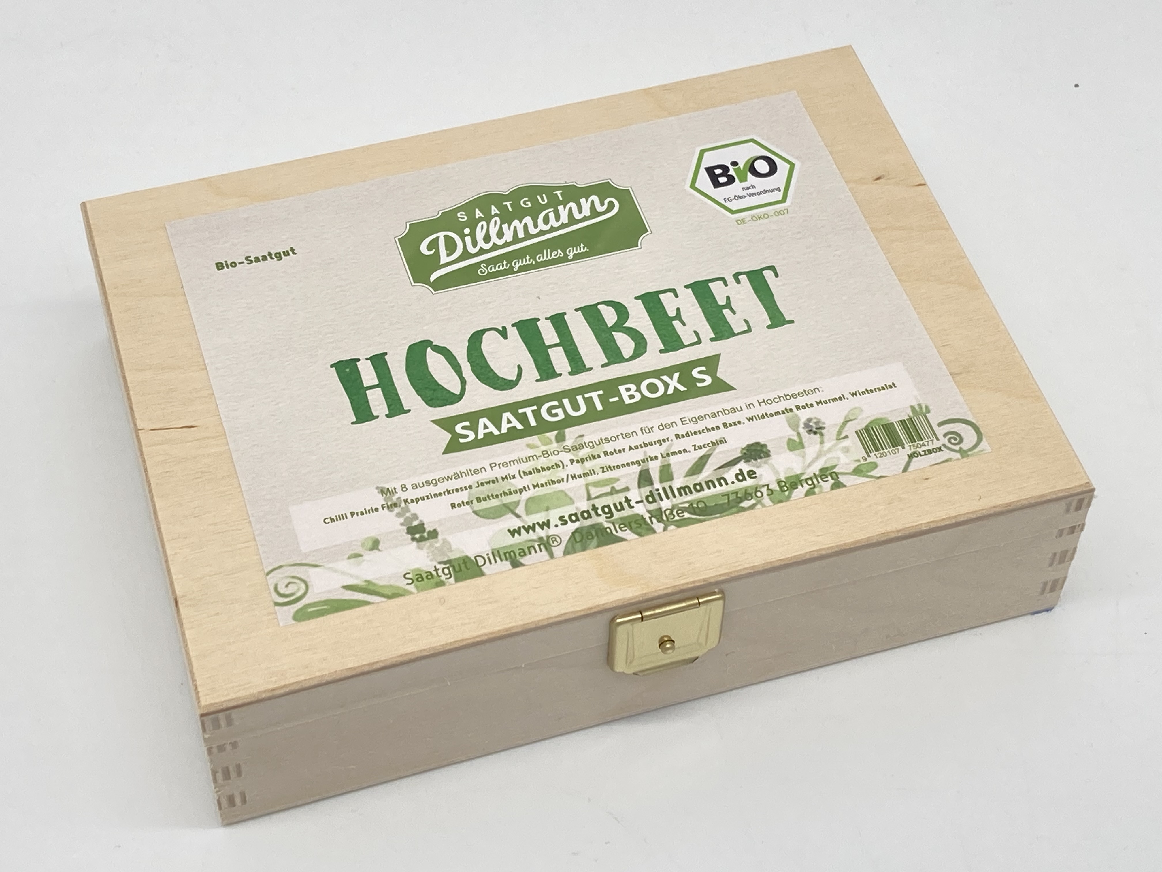 Bio-Saatgut-Box aus Holz: Hochbeet