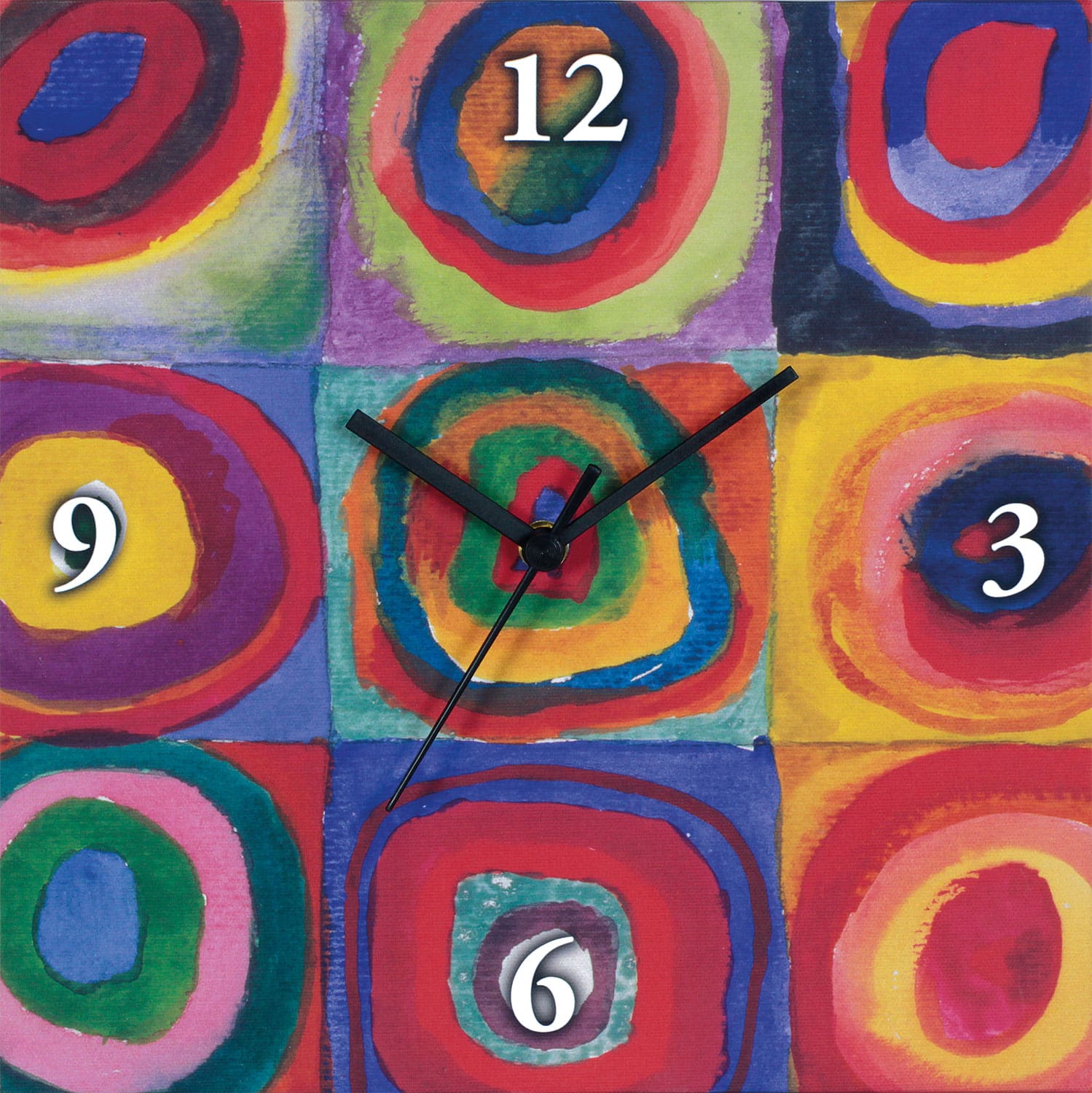 Wanduhr Farbstudie Quadrate - Wassily Kandinsky