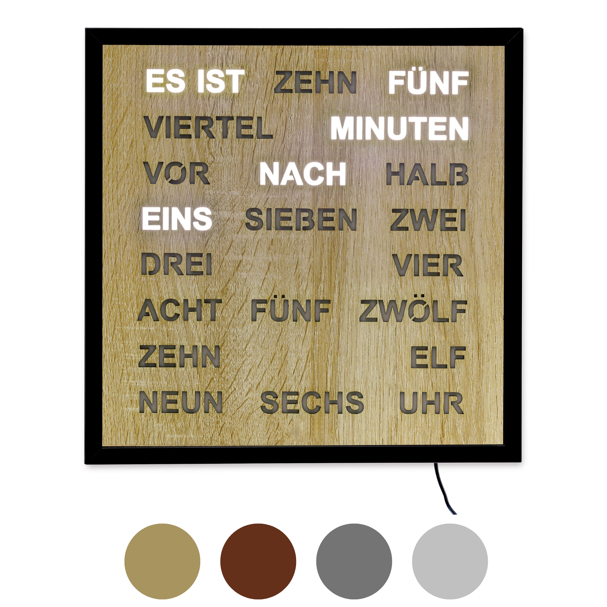 Quarz-Wanduhr | Wortuhr