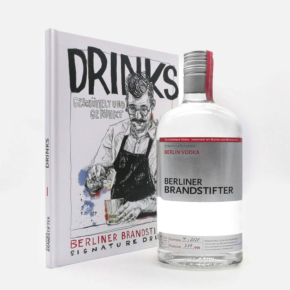 Vodka 0.7 l Rezeptbuch Set – Berliner Brandstifter